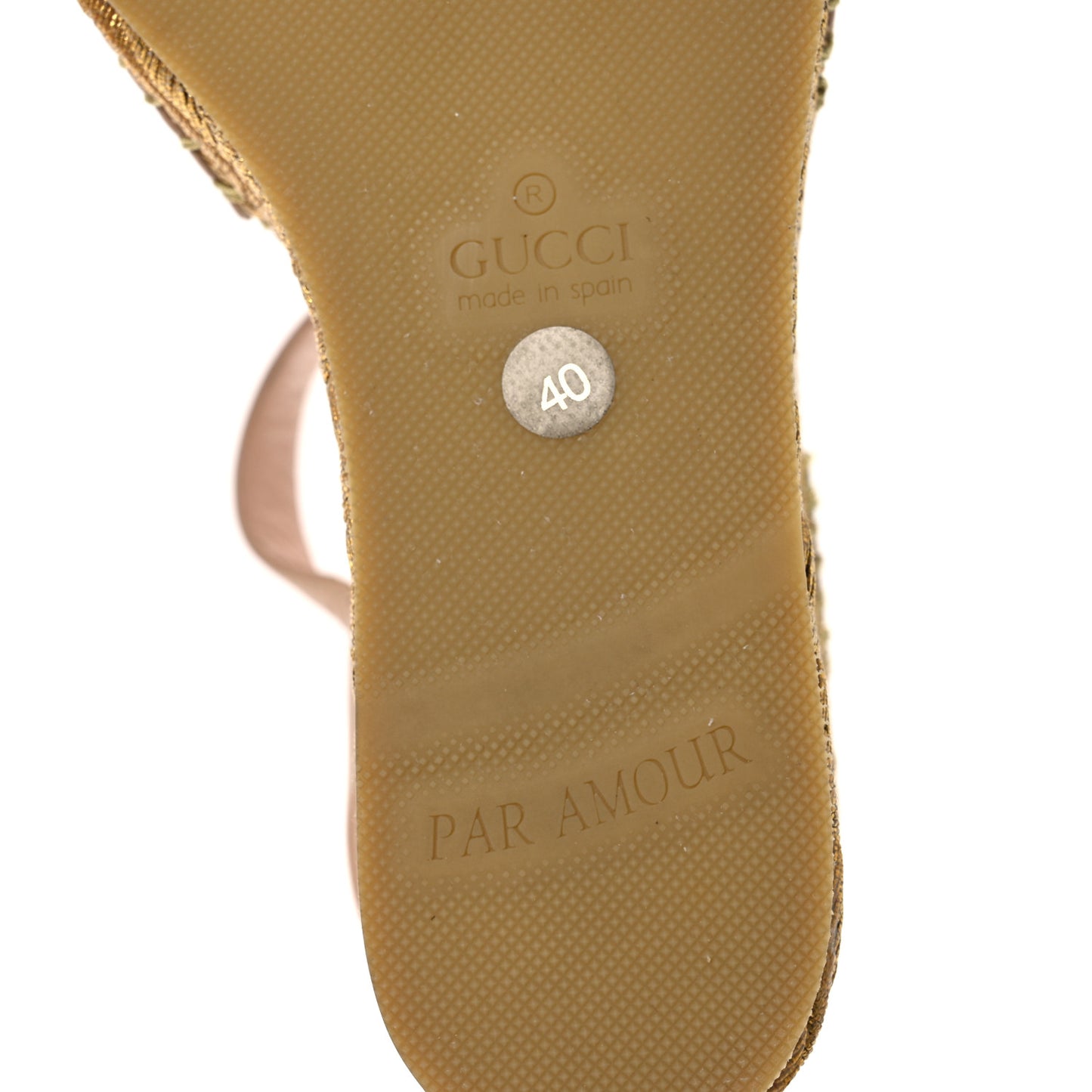 Malaga Kid Lifford Calfskin GG Espadrille Wedge Sandals 40 Skin Rose Dusty White