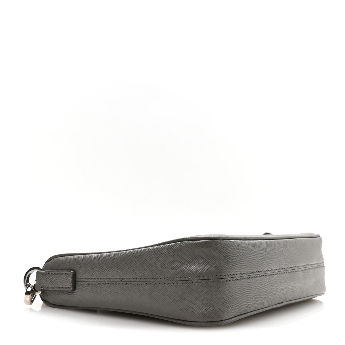 Prada Saffiano Travel Pocket Zippered Shoulder Bag Marmo 3 of 12