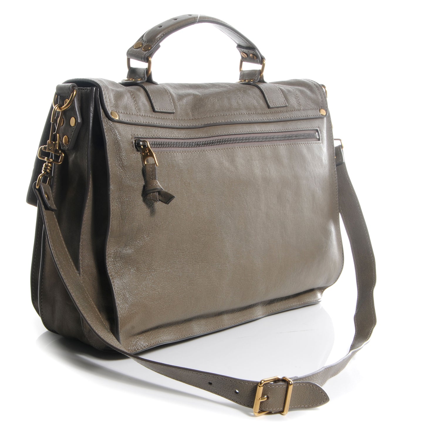 Lambskin PS1 Large Satchel Smoke