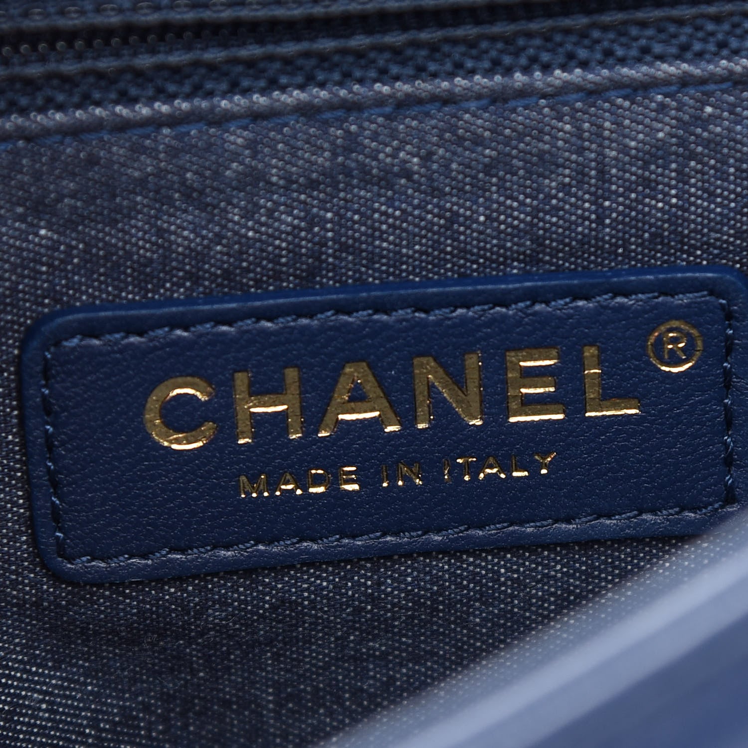 Chanel Lambskin Quilted Resin Bi-Color Chain Flap Bag Navy 5 of 9