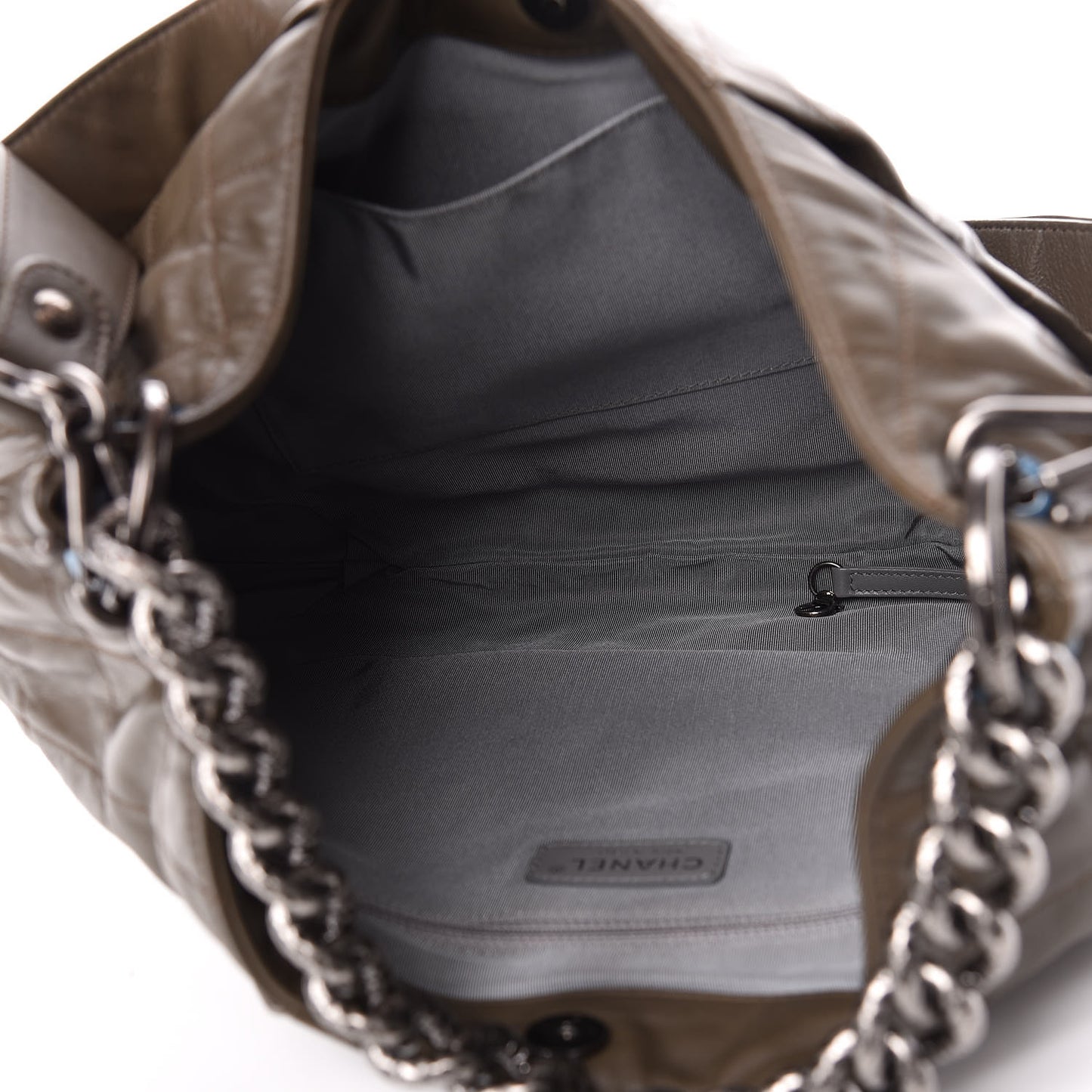 Calfskin Coco Pleats Hobo Olive