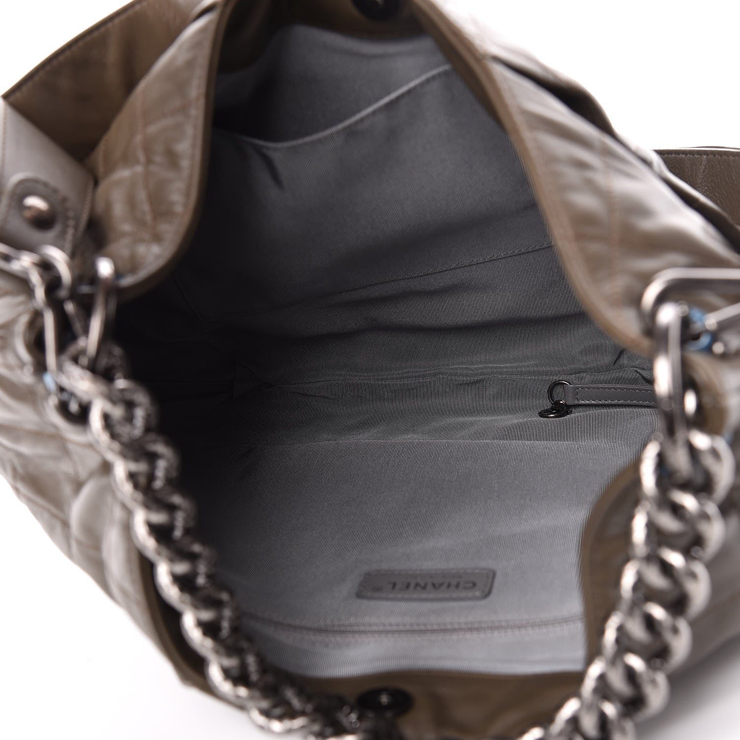 Chanel Calfskin Coco Pleats Hobo Olive 5 of 10