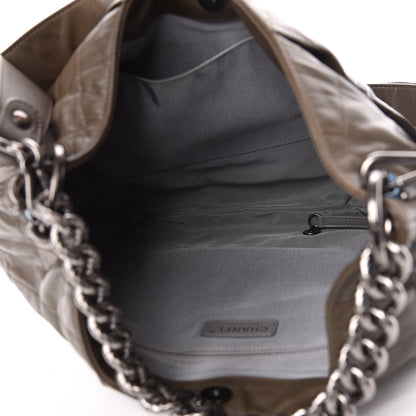 Chanel Calfskin Coco Pleats Hobo Olive 5 of 10