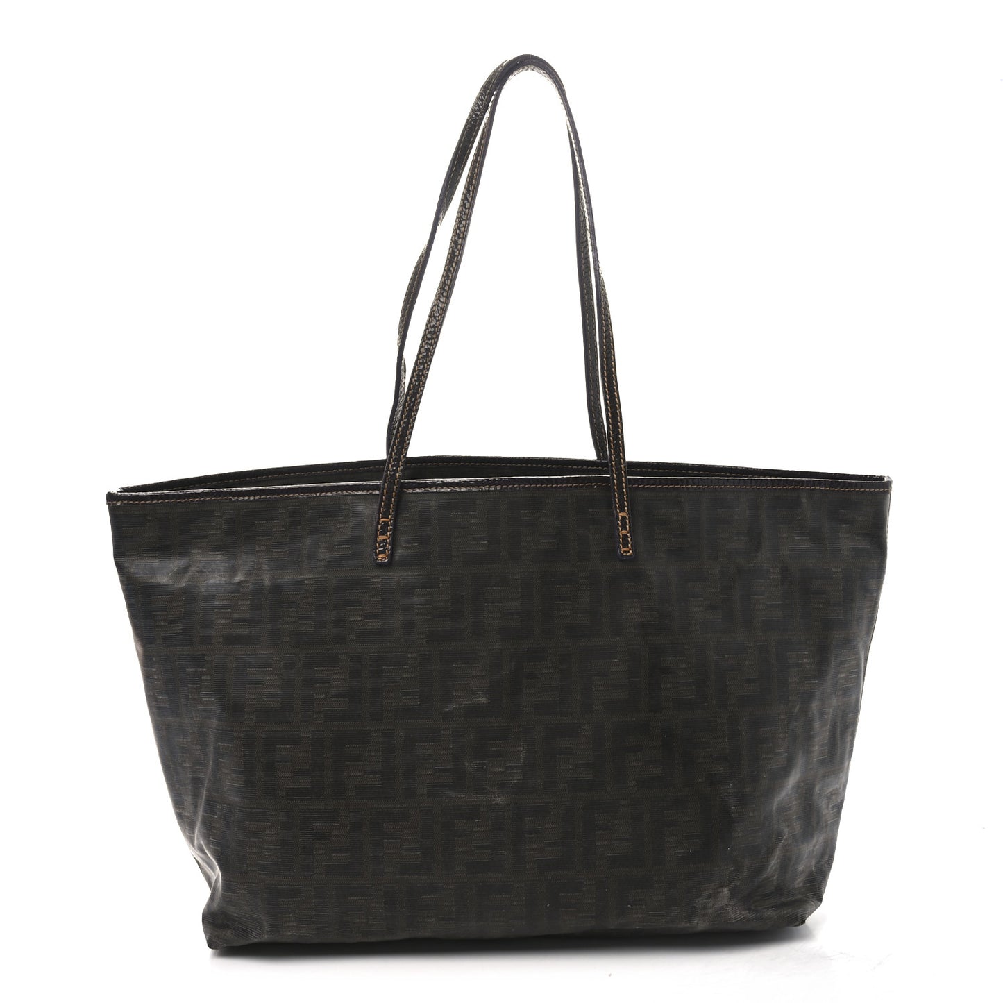 Zucca Spalmati Matrioska Roll Tote Tobacco Black