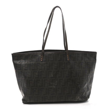 Fendi Zucca Spalmati Matrioska Roll Tote Tobacco Black 1 of 11