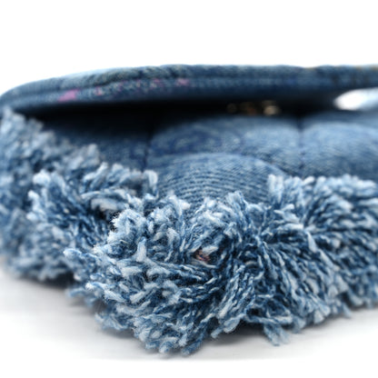 Chanel Denim Quilted Denim Mood Clutch With Chain Blue Multicolor 9 of 10