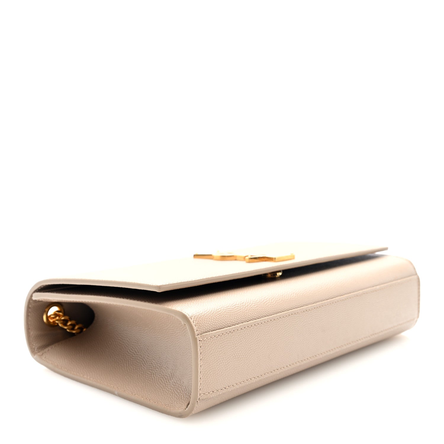 Saint Laurent Grain De Poudre Medium Monogram Kate Satchel Dark Beige 4 of 10