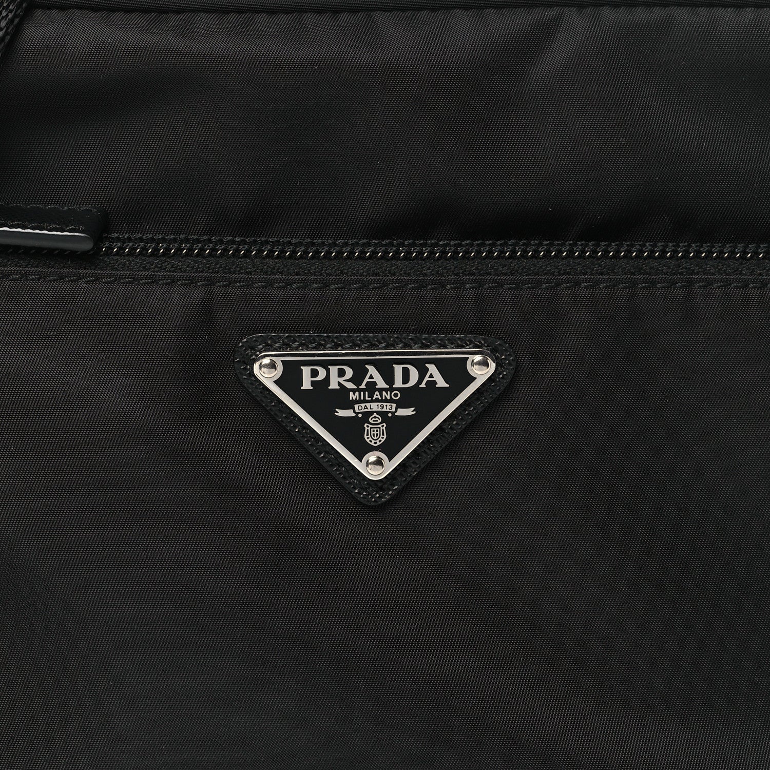 Prada Tessuto Nylon Triangle Shoulder Bag Black 8 of 10