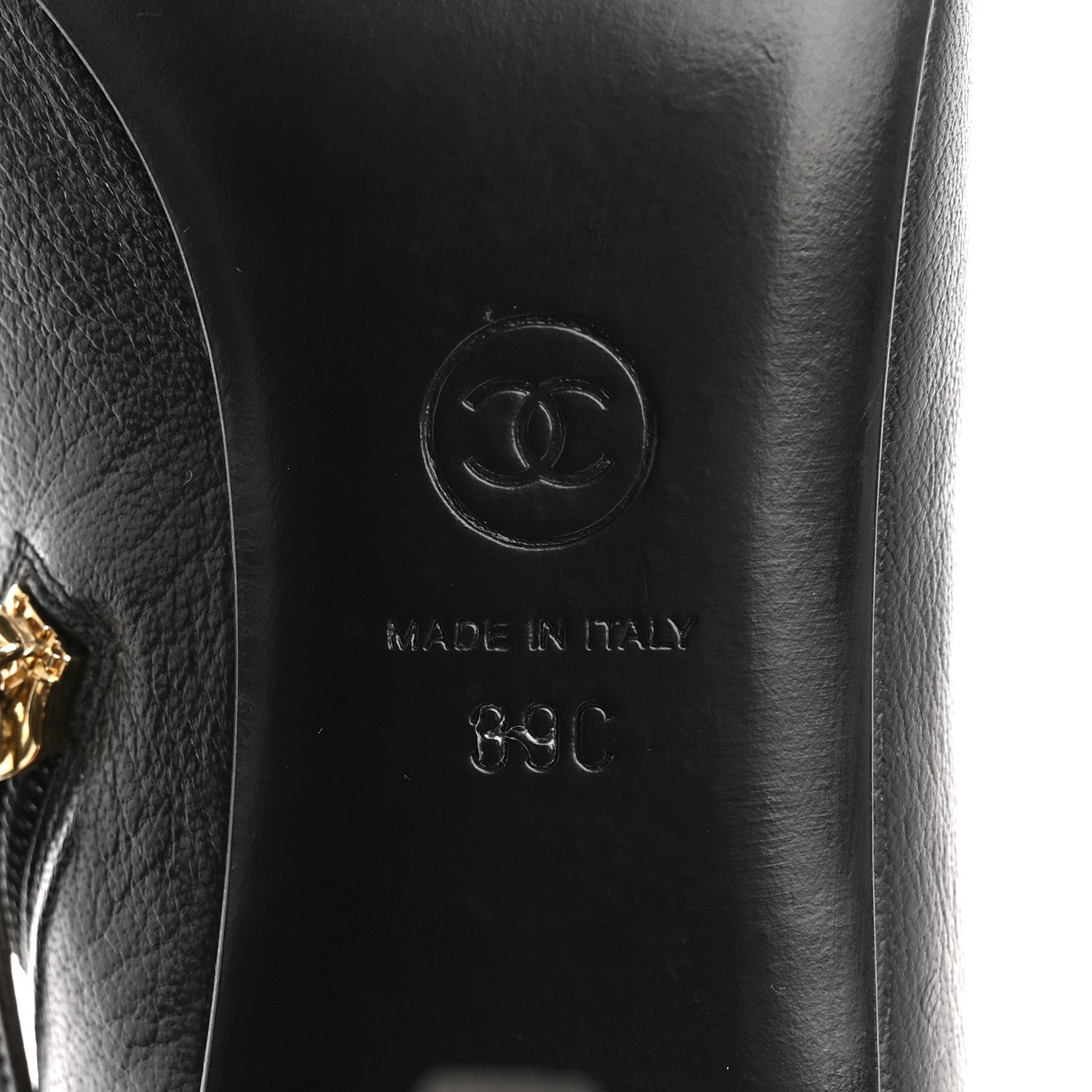 Chanel Calfskin CC Cap Toe Booties 39 Black 8 of 9