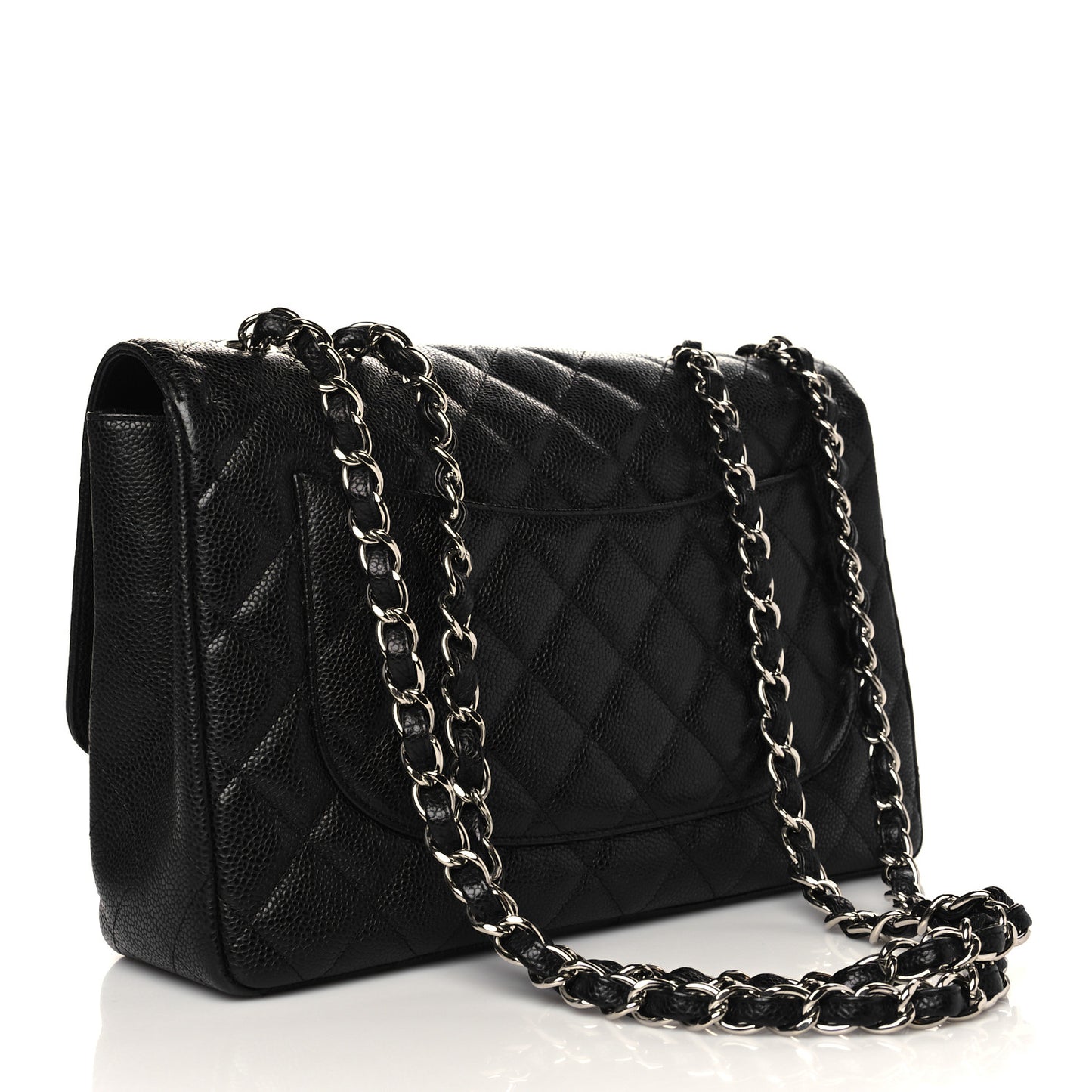 Caviar Quilted Jumbo Single Flap Black