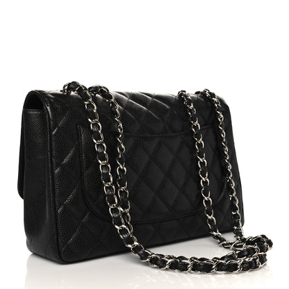 Chanel Caviar Quilted Jumbo Single Flap Black 3 of 9