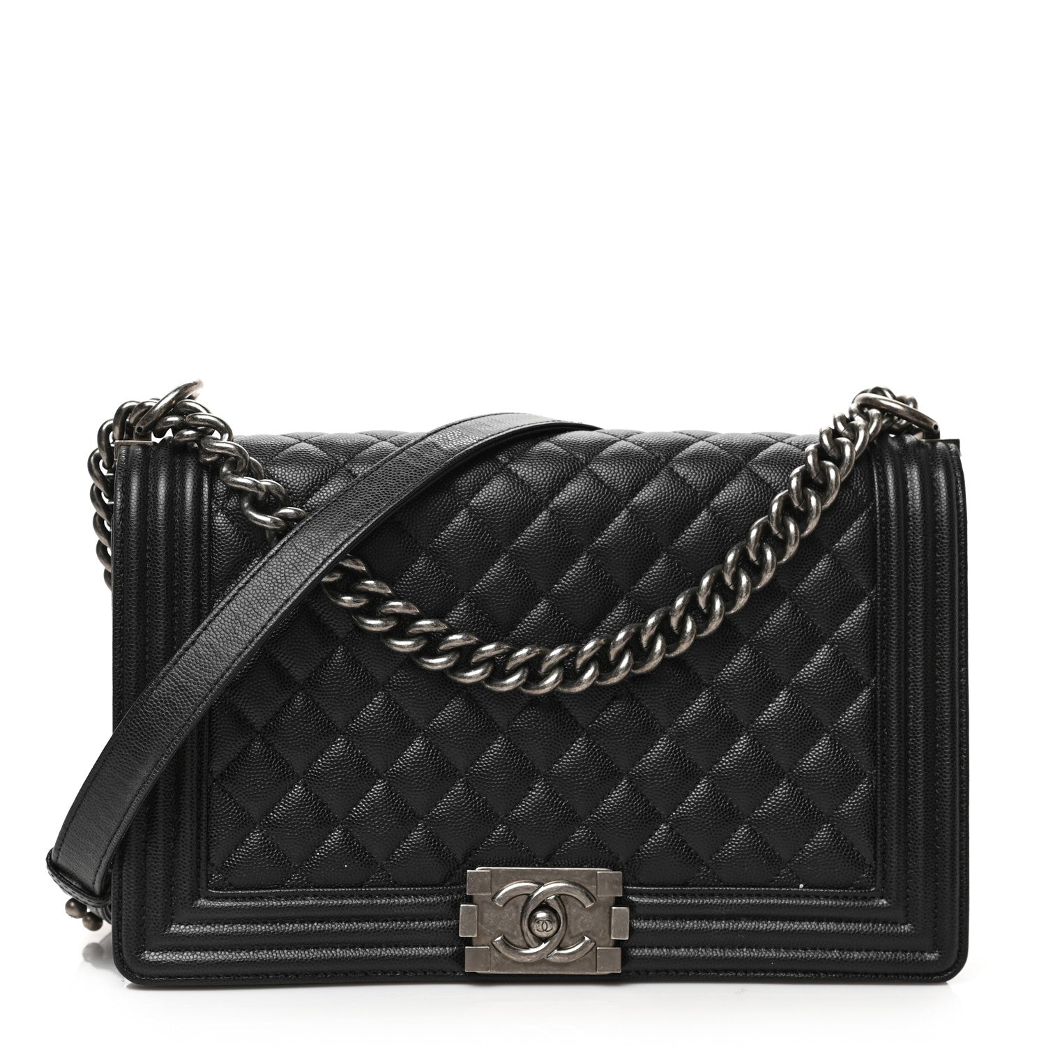 Chanel Caviar Quilted New Medium Boy Flap Black 1 of 10