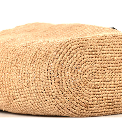 Loewe Calfskin Raffia Anagram Paulas Ibiza Pochette Bag Natural Tan 9 of 12