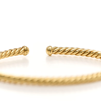David Yurman 18K Yellow Gold 4mm Cablespira Bracelet 4 of 5