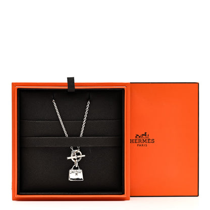 Hermes Sterling Silver Kelly Charm Pendant Necklace 5 of 5