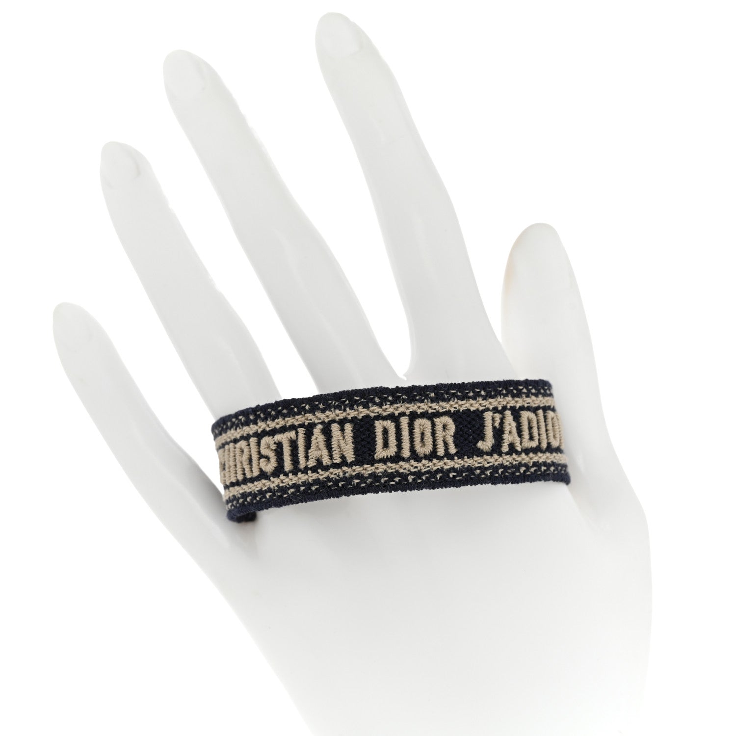 Christian Dior Woven Cotton J'Adior Friendship Bracelet Navy 3 of 7