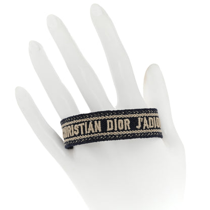 Christian Dior Woven Cotton J'Adior Friendship Bracelet Navy 3 of 7