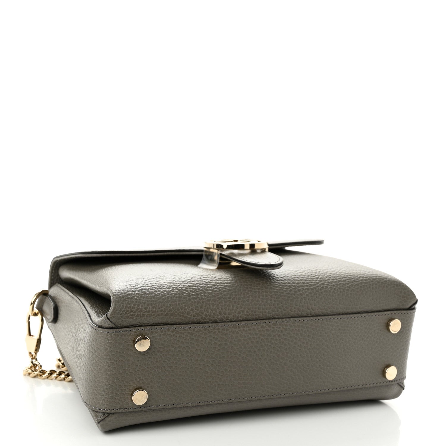 Gucci Dollar Calfskin Interlocking G Top Handle Shoulder Bag Loess 3 of 9