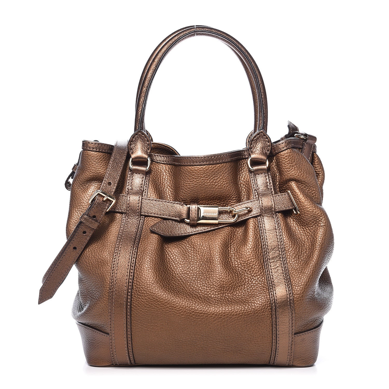 Burberry Grainy Calfskin Medium Golderton Tote Antique Gold 1 of 12
