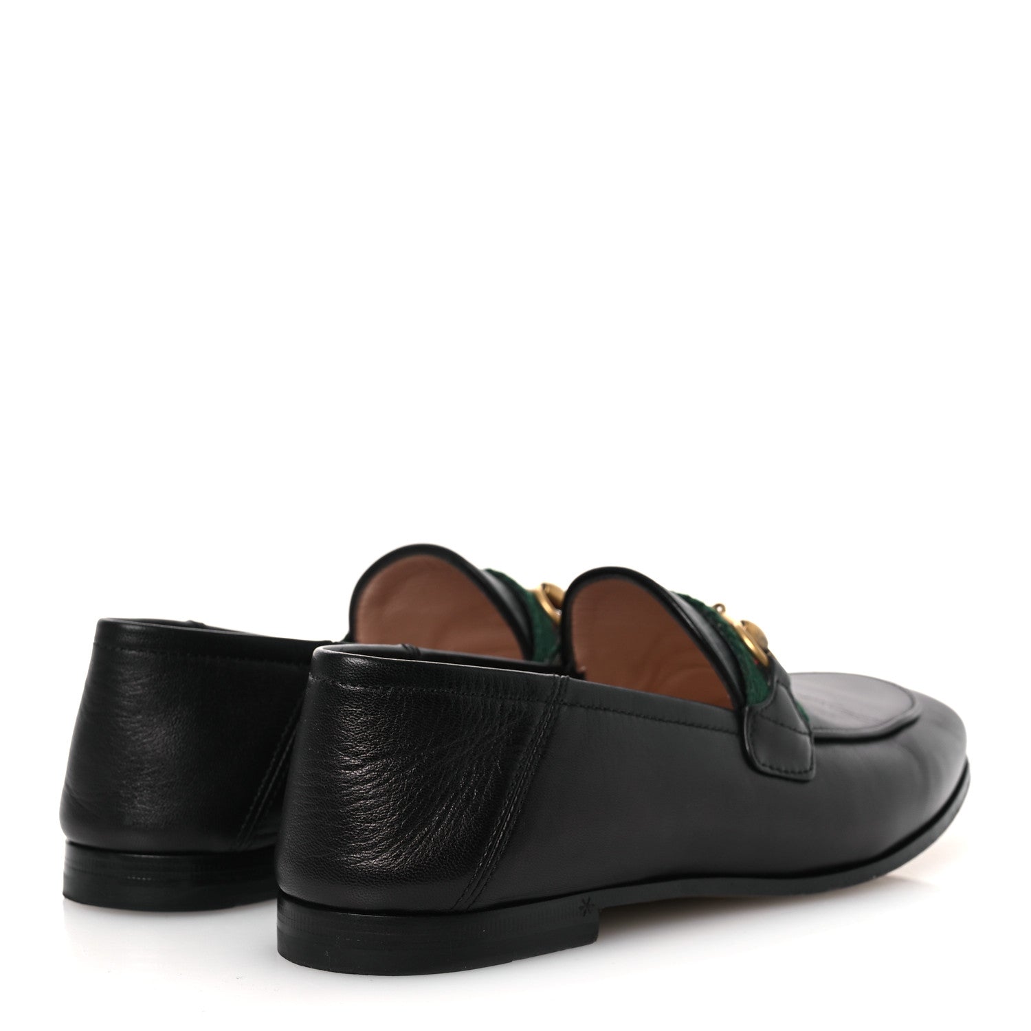 Gucci Malaga Kid Web Womens Horsebit Loafers 36 Black 5 of 13