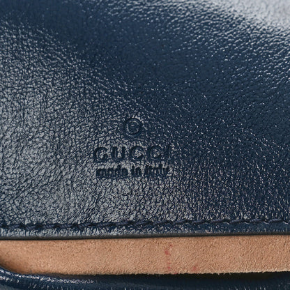 Gucci Vintage Effect Calfskin Matelasse Diagonal Mini Torchon GG Marmont 2.0 Bucket Bag Blue Agata Mystic White 6 of 10