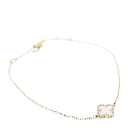 Van Cleef & Arpels 18K Yellow Gold Mother of Pearl Sweet Alhambra Bracelet 1 of 7