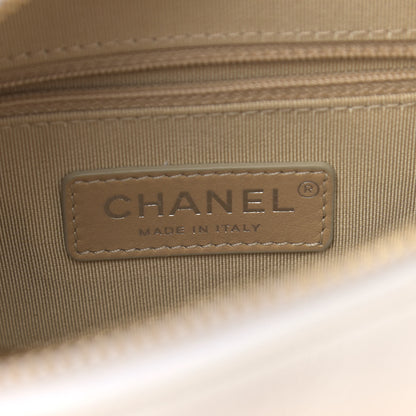 Chanel Aged Calfskin Chevron Quilted Small Gabrielle Hobo Beige 6 of 10