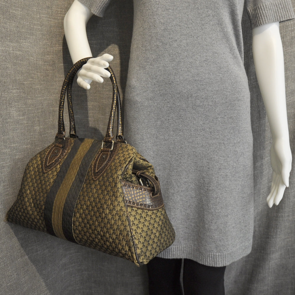 Fendi Canvas Stars Bag De Jour Olive 3 of 8