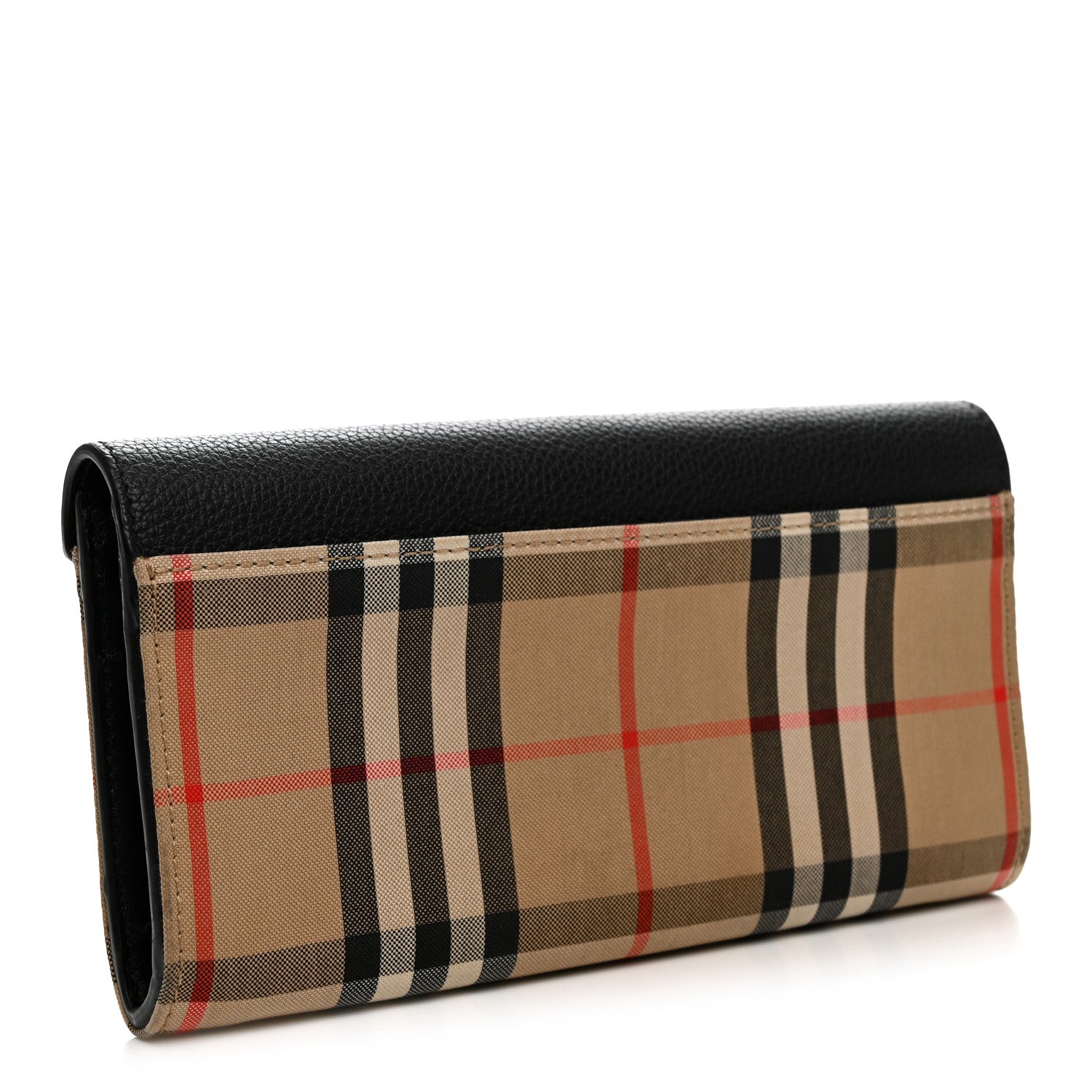 Burberry Vintage Check Grain Calfskin Halton Wallet Black 3 of 7