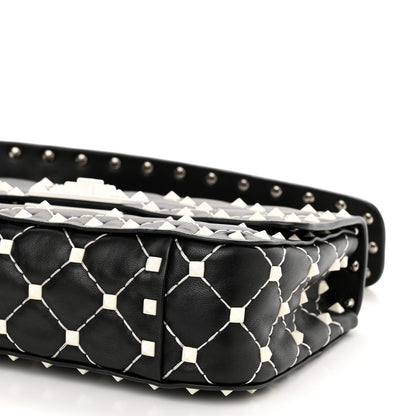 Valentino Garavani Lambskin Small Free Rockstud Spike Shoulder Bag Black 9 of 10