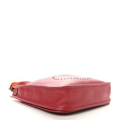 Hermes Taurillon Clemence Amazone Evelyne III PM Rouge Grenat Orange 4 of 10