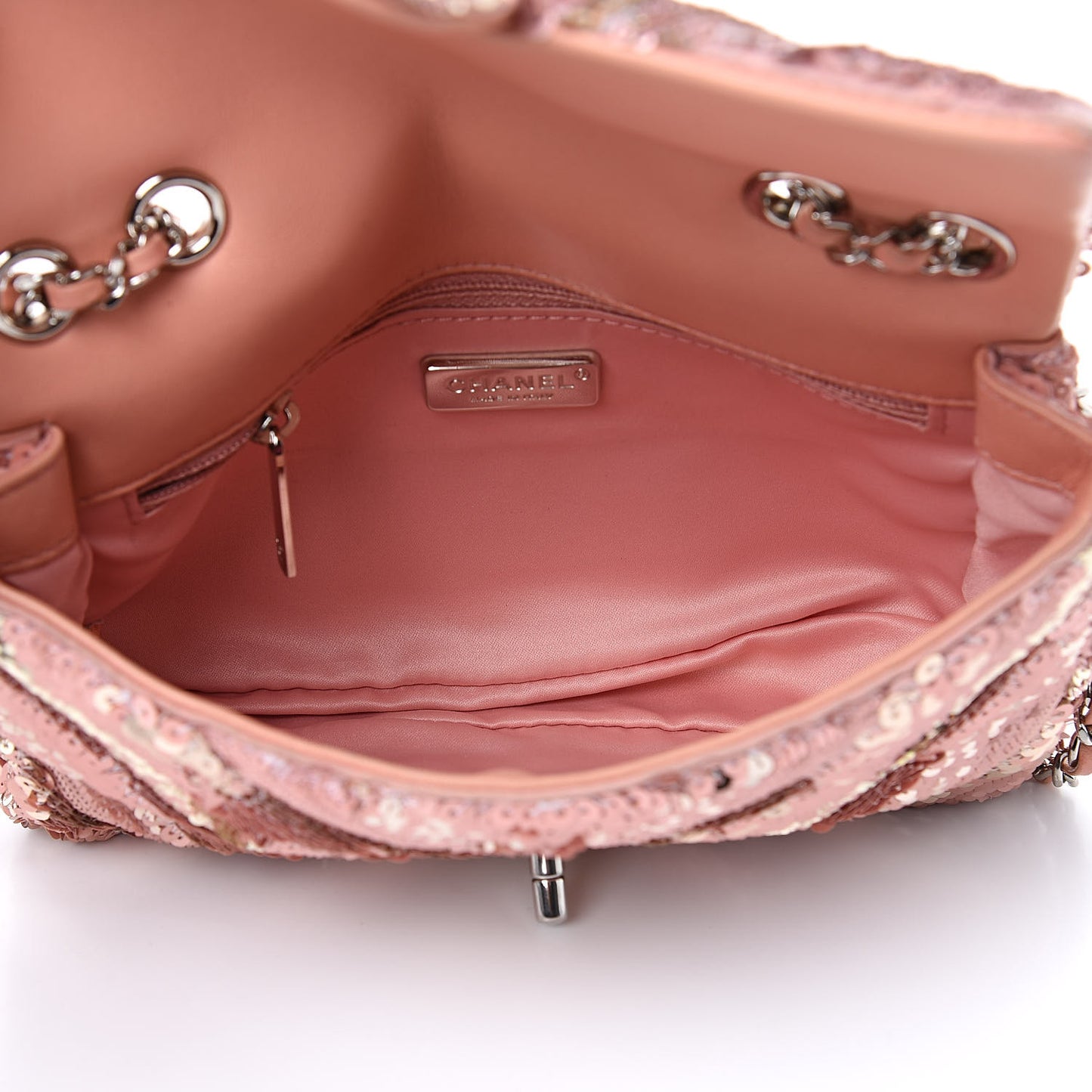 Sequins Chevron Mini Rectangular Flap Pink