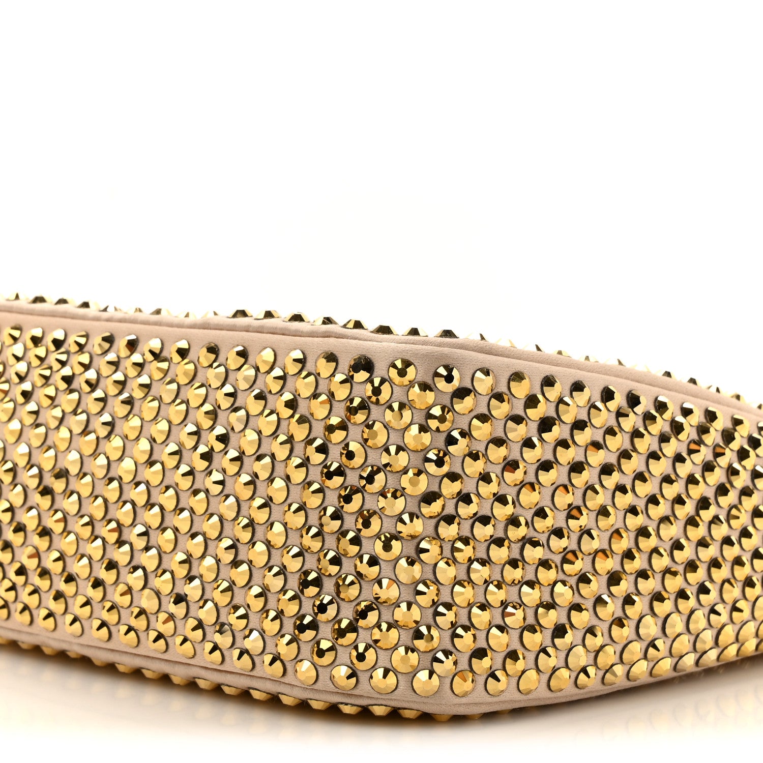 Prada Satin Crystal Re-Edition 2005 Shoulder Bag Platino 8 of 10