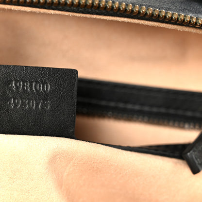 Gucci Calfskin Matelasse Sylvie Web Small GG Marmont Top Handle Shoulder Bag Black 7 of 11