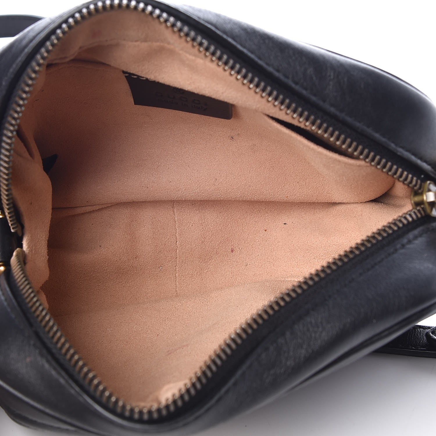 Gucci Calfskin Matelasse Mini GG Marmont Chain Shoulder Bag Black 5 of 8