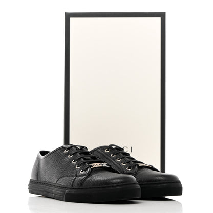 Gucci Nappa Mens Low Top Sneakers 8 Black 10 of 10