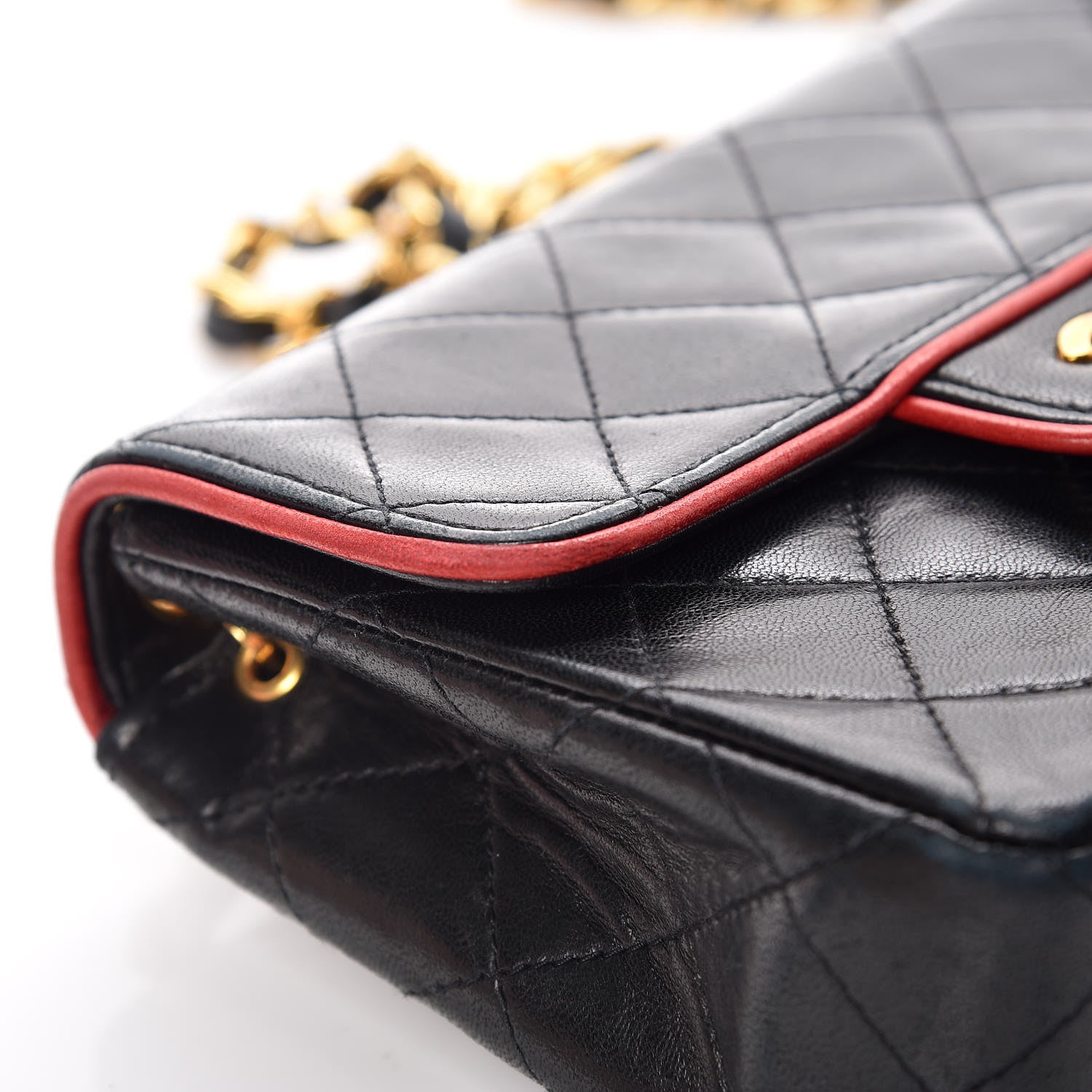Chanel Lambskin Quilted Mini Square Flap Navy Blue 16 of 17