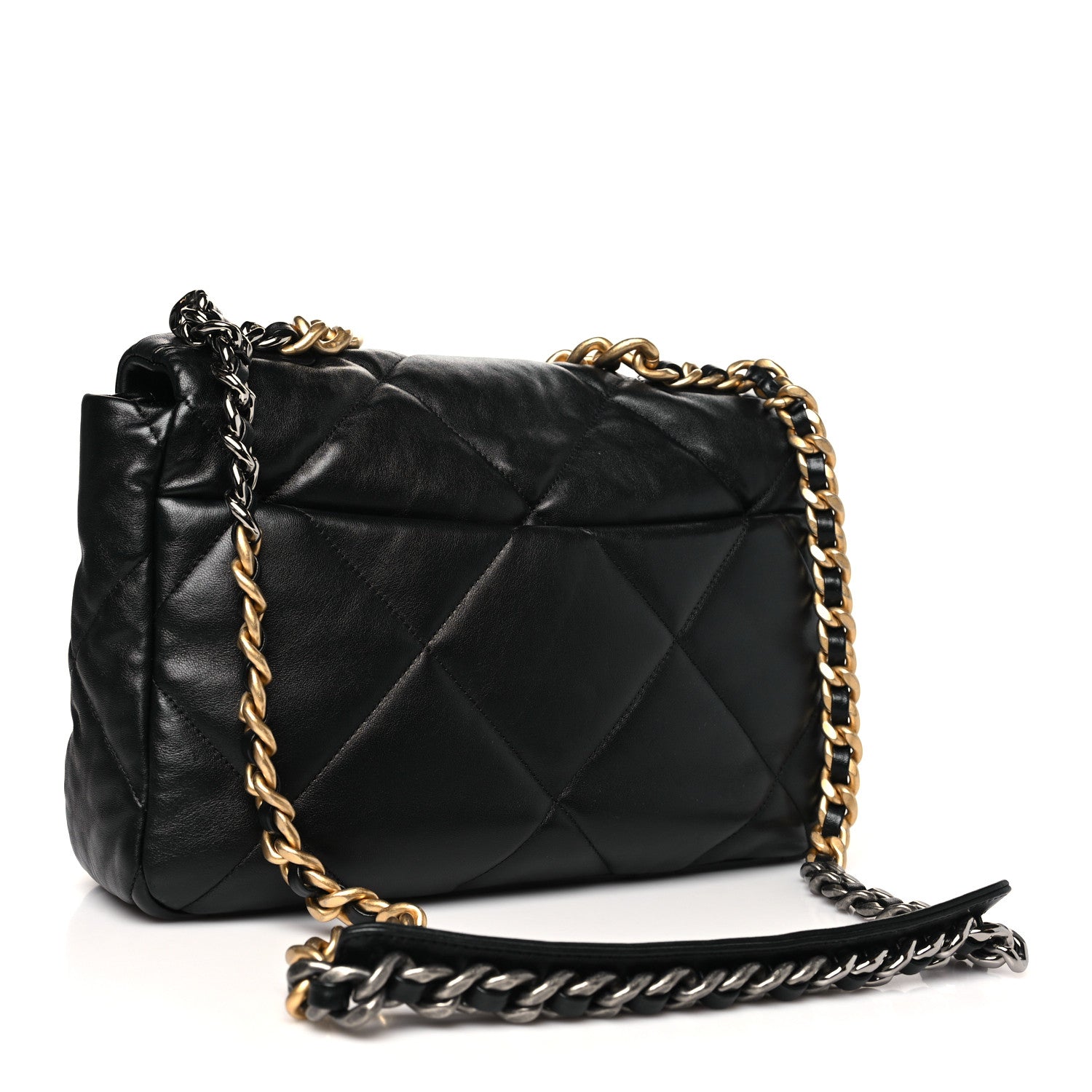 Chanel Lambskin Quilted Large Chanel 19 Flap Black 3 of 11