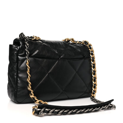 Chanel Lambskin Quilted Large Chanel 19 Flap Black 3 of 11