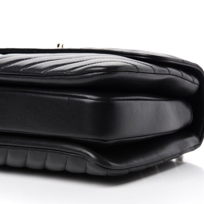 Chanel Lambskin Chevron Quilted Medium Trendy CC Dual Handle Flap Bag Black 7 of 10