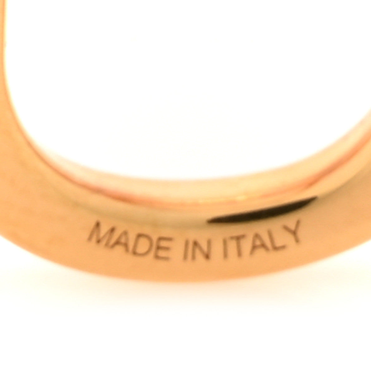 Hermes Polished Rose Gold Plated Mini Boucle Twilly Ring 3 of 4