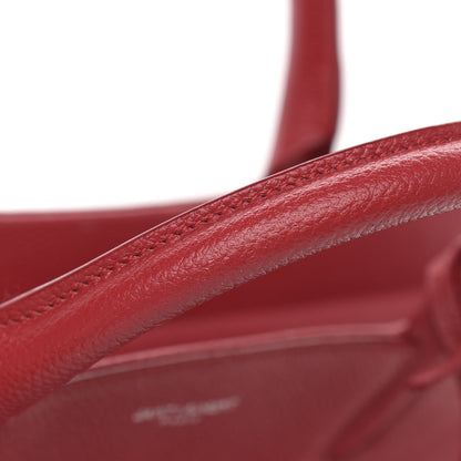 Saint Laurent Grained Calfskin Small Cabas Rive Gauche Red 13 of 21