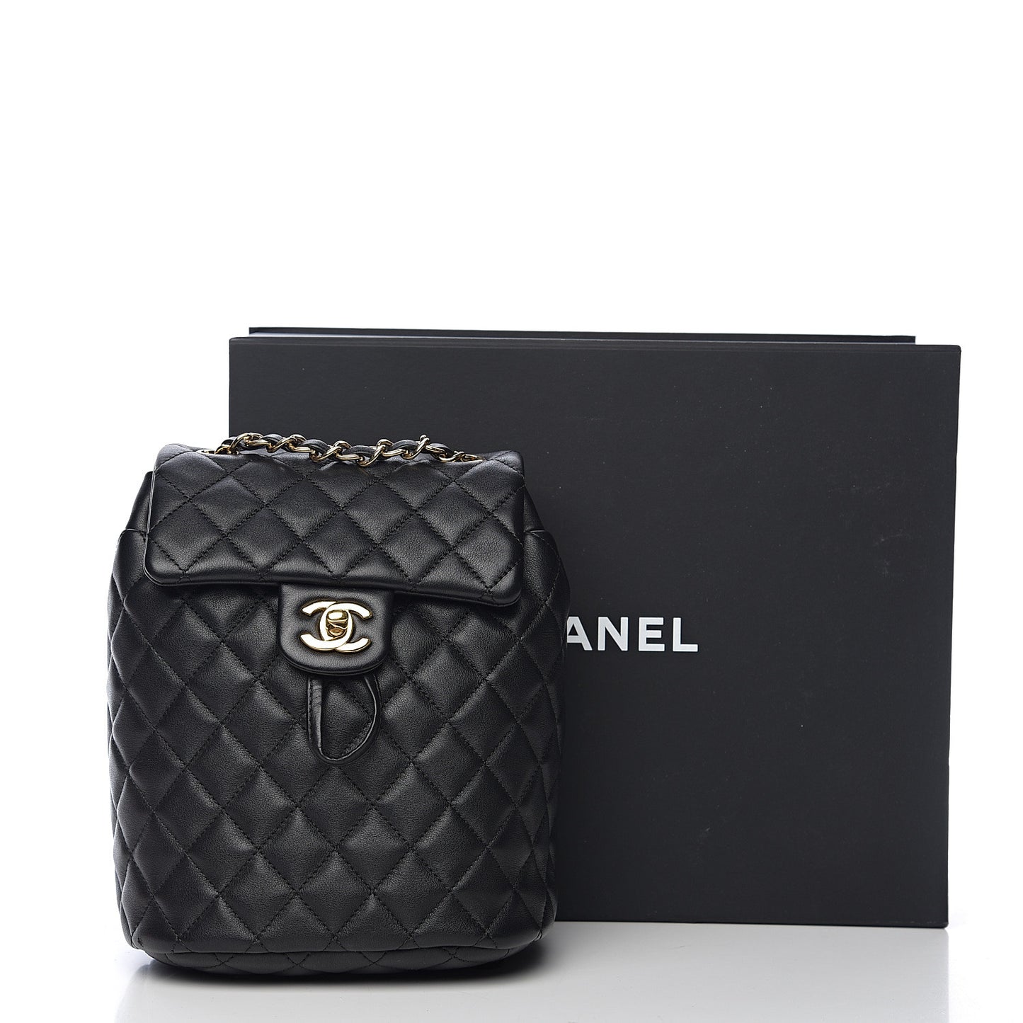 Calfskin Quilted Mini Urban Spirit Backpack Black