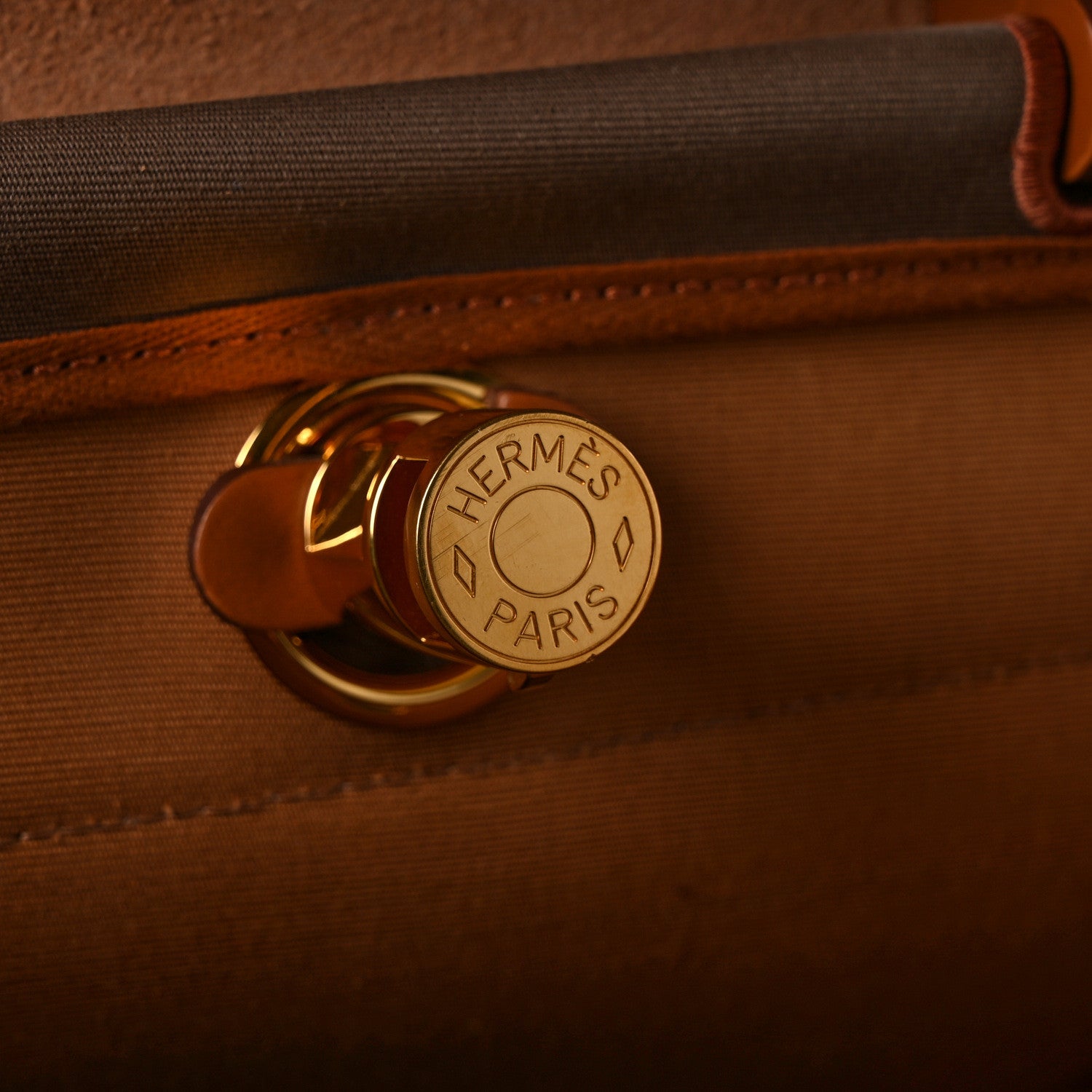 Hermes Vache Hunter Toile Herbag Zip 31 PM Etoupe 7 of 10