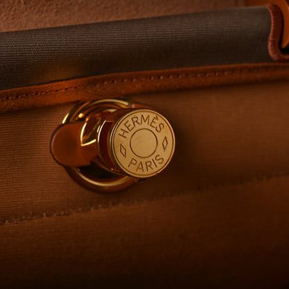 Hermes Vache Hunter Toile Herbag Zip 31 PM Etoupe 7 of 10