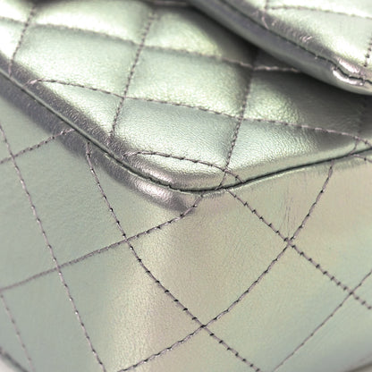 Chanel Iridescent Lambskin Quilted Mini Rectangular Flap Light Purple 12 of 13