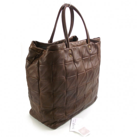 Saint Laurent Leather Sac New Rive Gauche Tote Brown 3 of 9