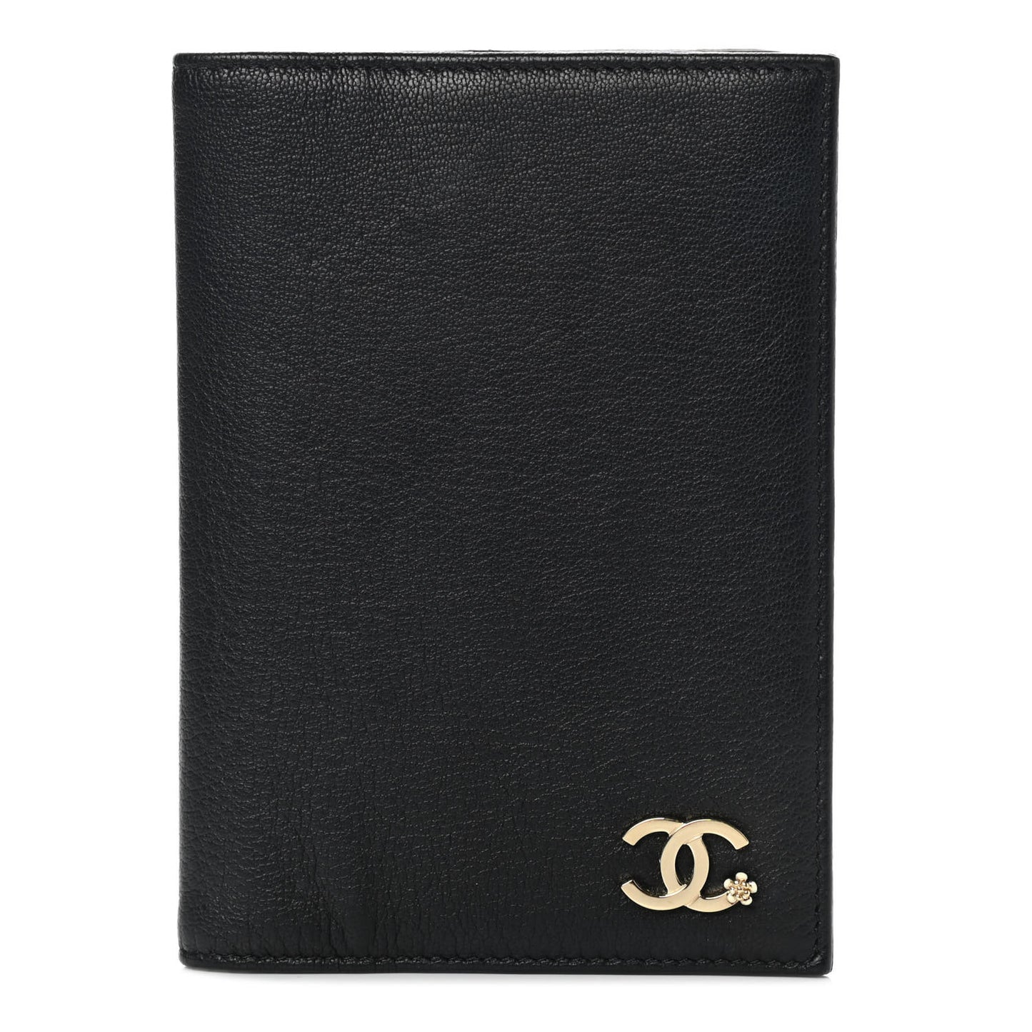 Goatskin Passport Holder Black
