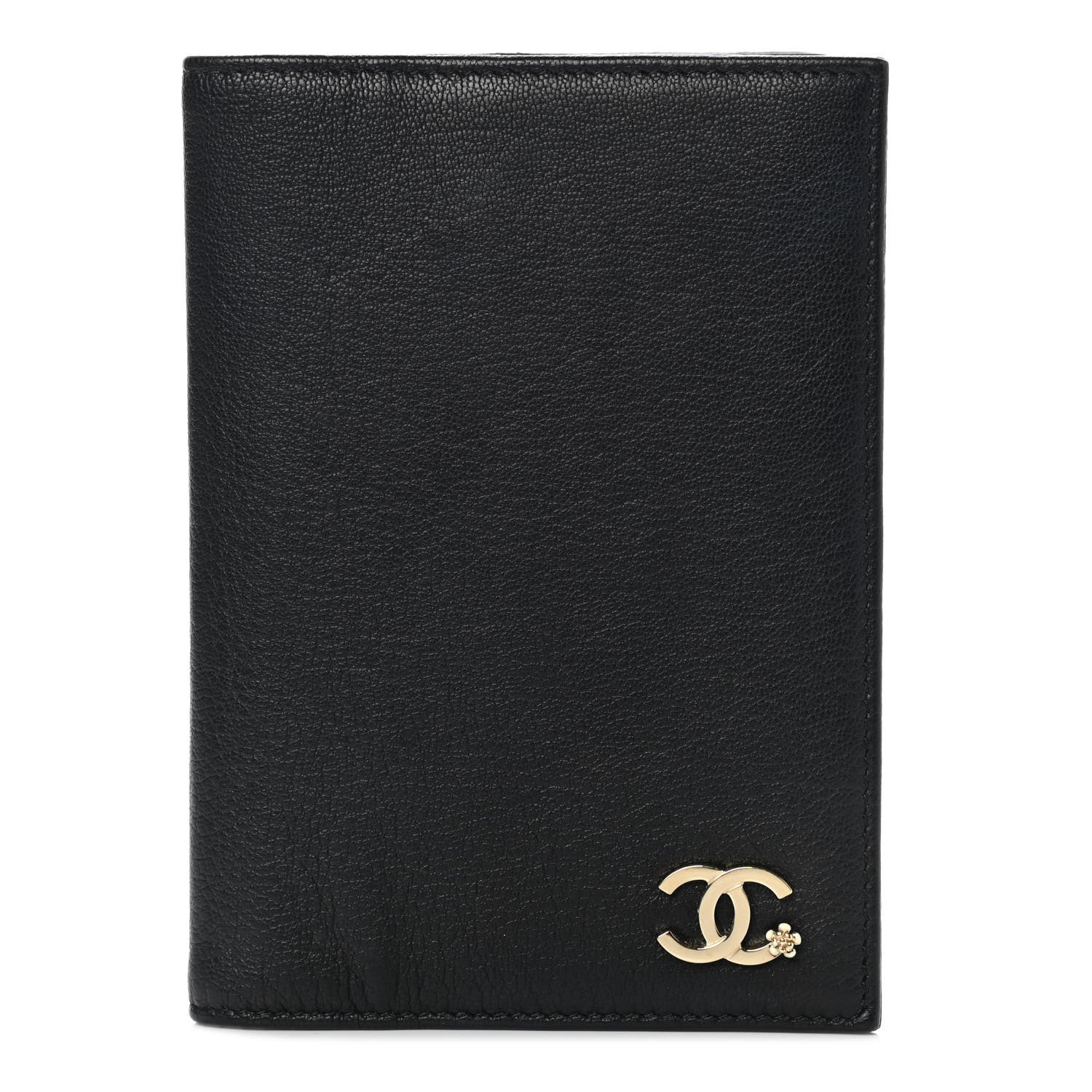 Chanel Goatskin Passport Holder Black 1 of 9