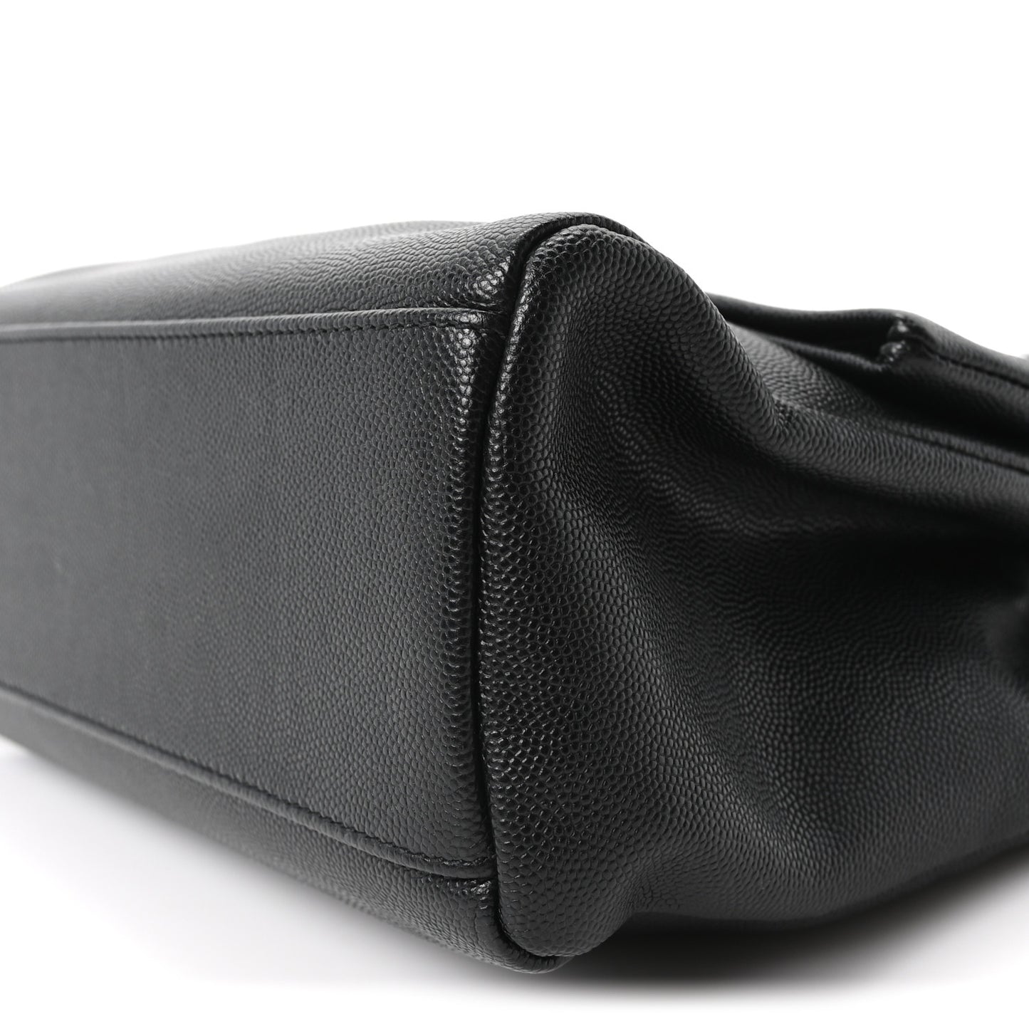 Grain De Poudre Medium West Hollywood Monogram Fold-Over Black